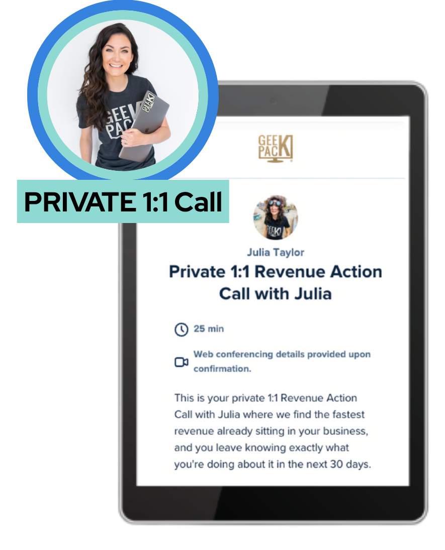 1:1 Revenue Action Call with Julia